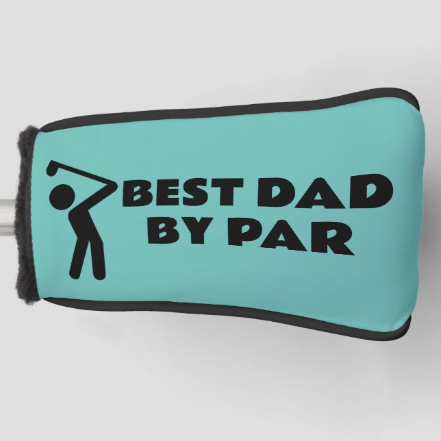 BEST DAD BY PAR GOLFER ICON PUTTER GOLF HEAD COVER (Front)