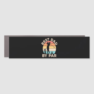 Best Dad By Par Golfing Car Magnet