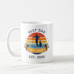 Best Dad By Par Golfing Fathers Day Golfer Custom Coffee Mug