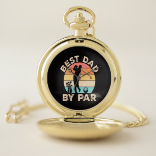 Best Dad By Par Golfing Pocket Watch