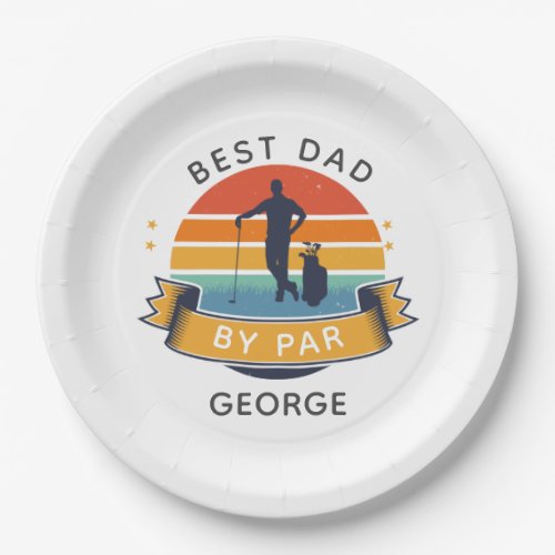 Best Dad By Par Golfing Sports Lover Birthday Paper Plates
