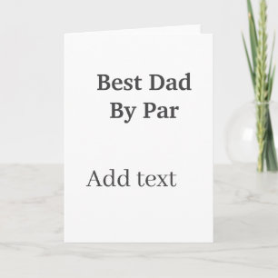 Best dad by par gray black father's day namesimple card