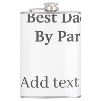 Best dad by par gray black father's day namesimple flask