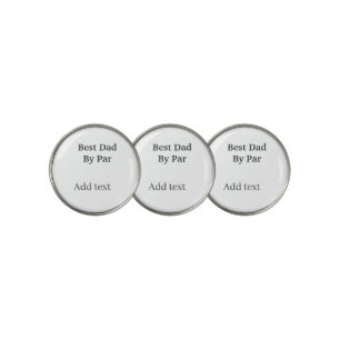 Best dad by par gray black father's day namesimple golf ball marker