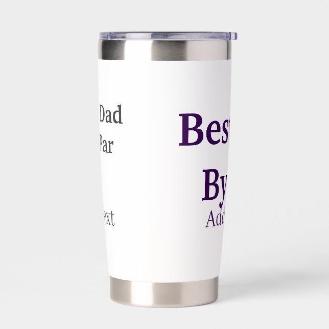 Best dad by par gray black father's day namesimple insulated tumbler (Left)