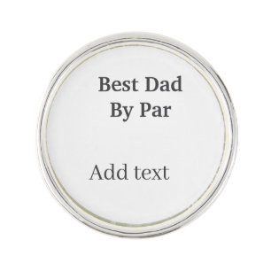 Best dad by par gray black father's day namesimple lapel pin