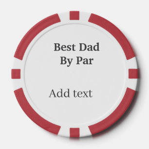 Best dad by par gray black father's day namesimple poker chips