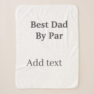 Best dad by par gray black father's day namesimple sherpa blanket