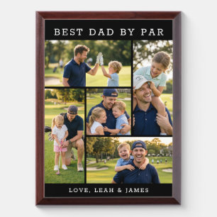 Best Dad by Par Grid Photo Collage Gift For Father Award Plaque
