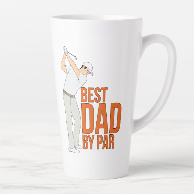 Best Dad By Par Latte Mug (Right)