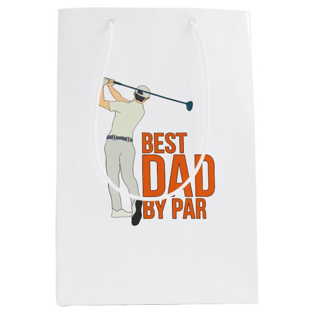 Best Dad By Par Medium Gift Bag (Front)