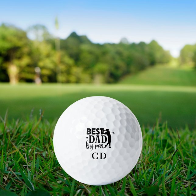 Best Dad by par monogram initials Golf Balls (Creator Uploaded)