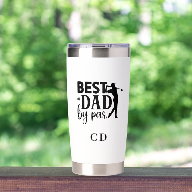 Best Dad by par monogram initials Insulated Tumbler (Creator Uploaded)