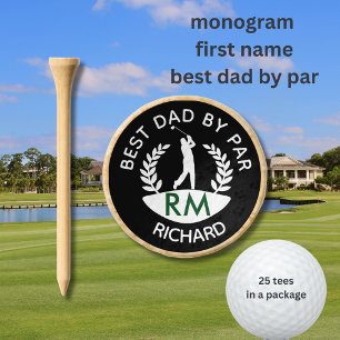 BEST DAD BY PAR MONOGRAM NAME GOLF TEES