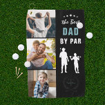 Best Dad By Par | Monogram Photo Collage Golf Towel<br><div class="desc">Give your golf pro dad a Father's Day gift he can proudly use on the golf course! "Best Dad by Par" golf towel featuring three of your favorite photos, father and child silhouette, and a personalized monogram. Makes a perfect gift for Father's Day, Christmas, or his birthday. These are Father’s...</div>