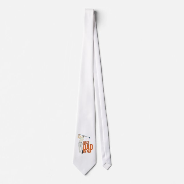 Best Dad By Par Neck Tie (Front)