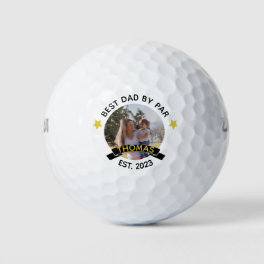 Best Dad By Par New Fathers Day Photo Golf Balls