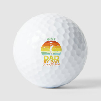 Best Dad By Par Personalize Name Father's Day Golf Balls