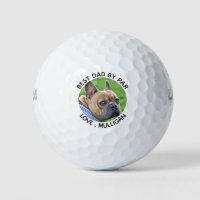 Best Dad By Par Personalized Dog Dad Photo Custom Golf Balls