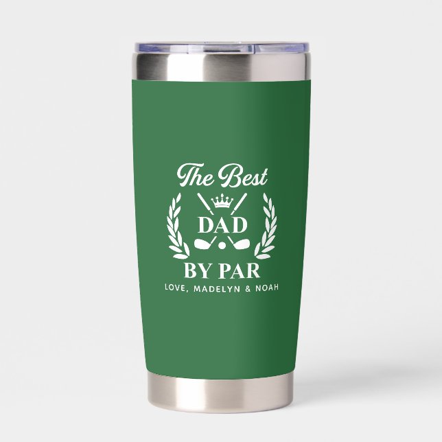 Best Dad by Par Personalized Golf Tumbler (Front)