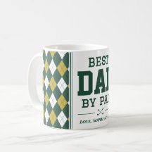 Best Dad by Par – Personalized Green Argyle Golf