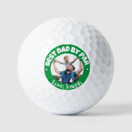 Best Dad by par personalized Green golf balls