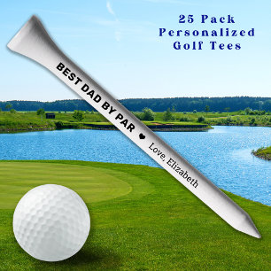 Best DAD By Par Personalized Names Father's Day Golf Tees