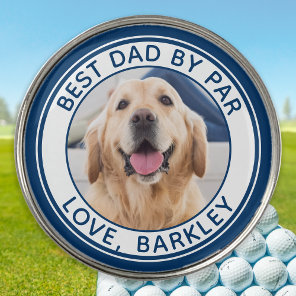 Best Dad By Par Personalized Pet Dog Photo Golf Ball Marker