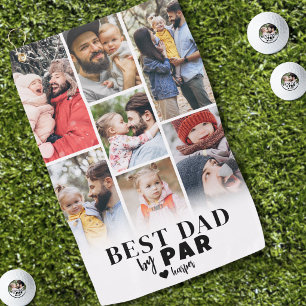 Best Dad By Par Personalized Photo Golf Towel
