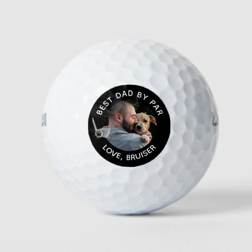 Best Dad By Par Pet Custom Photo Golf Balls