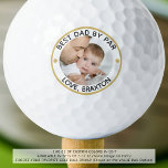 BEST DAD BY PAR Photo Black Gold Personalized Golf Balls<br><div class="desc">Create personalized photo golf balls for the golf enthusiast father with the editable funny golf saying BEST DAD BY PAR and/or your custom text in your choice of colors (shown in black and gold). Thoughtful gift for Dad's birthday, Father's Day or a holiday. ASSISTANCE: For help with design modification or...</div>