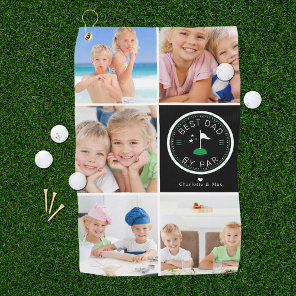 Best Dad by Par | Photo Collage Father's Day Golf  Golf Towel