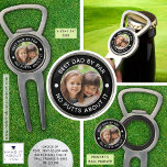 BEST DAD BY PAR Photo Funny Custom Colors Divot Tool<br><div class="desc">For the special golf lover Dad with a sense of humor, create a unique golf multi-purpose tool that serves as a Golf Ball Marker, Bottle Opener and Divot Tool with your photo and the editable title BEST DAD BY PAR - NO PUTTS ABOUT IT or your custom text in your...</div>