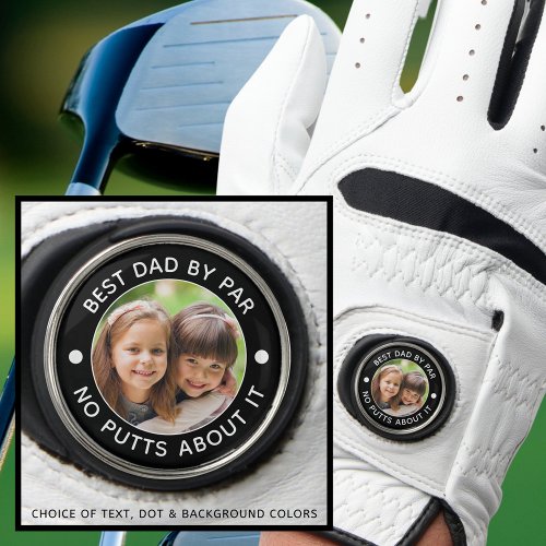 BEST DAD BY PAR Photo Funny Custom Colors Golf Glove