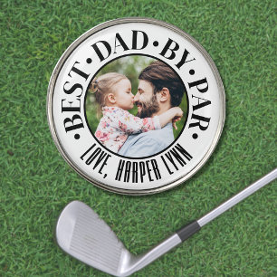 Best Dad By Par Photo Golf Ball Marker