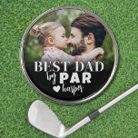 Best Dad By Par Photo Golf Ball Marker<br><div class="desc">This personalized golf ball marker is a perfect way to celebrate the "Best Dad By Par." The design features a bold mix of typography with script fonts, creating a stylish and meaningful message. A black gradient at the bottom fades into a customizable photo, which can feature the gifter, a father...</div>