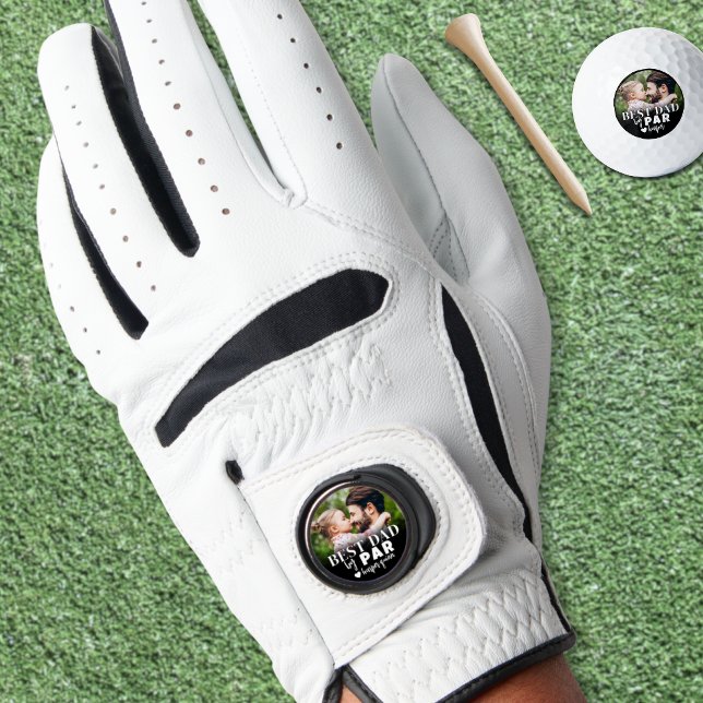 Best Dad By Par Photo Golf Glove (Best Dad By Par Photo golf glove)