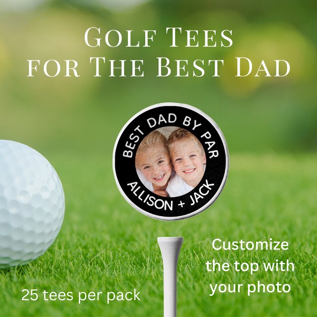 Best Dad By Par Photo Golf Tees (Creator Uploaded)