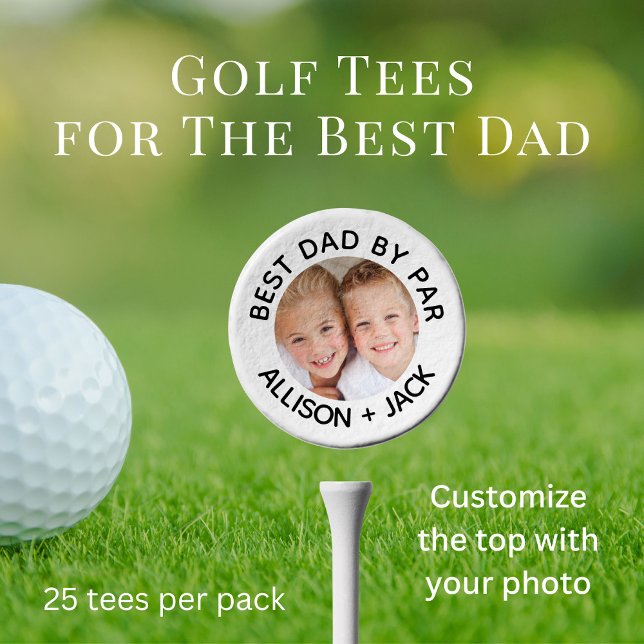 Best Dad By Par Photo Golf Tees (Creator Uploaded)