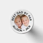 Best Dad By Par Photo Golf Tees<br><div class="desc">Fun custom golf tees for a golfer father. "Best Dad By Par" circles a photo of his children or child on the top. Personalize with the names of his children or other text (e.g. "love you").</div>