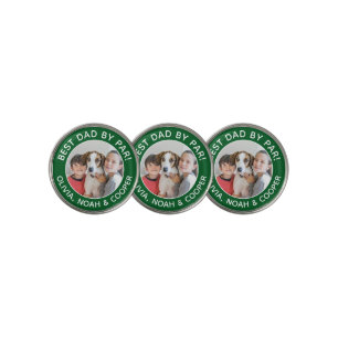 Best Dad By Par Photo Green Golf Ball Marker
