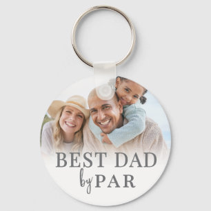 Best Dad By Par Photo Keychain