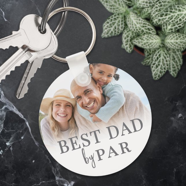 Best Dad By Par Photo Keychain (Best Dad By Par Photo Keychain)