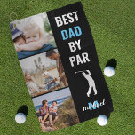 Best Dad By Par Photo Monogram Fathers Day Gift Golf Towel<br><div class="desc">Surprise your golf pro dad with a Father's Day gift he can proudly use on the golf course! Add 3 (three) custom pictures to this design from either your phone or computer and personalize the monogram by changing the name and initial.</div>