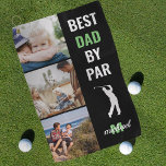 Best Dad By Par Photo Monogram Fathers Day Gift Golf Towel<br><div class="desc">Surprise your golf pro dad with a Father's Day gift he can proudly use on the golf course! Add 3 (three) custom pictures to this design from either your phone or computer and personalize the monogram by changing the name and initial.</div>