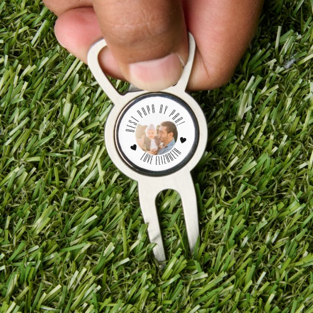 BEST dad BY PAR Photo Personalized fathers day Divot Tool (Insitu 1)