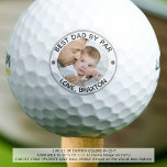 Best Dad By Par Photo Personalized Golf Balls at Zazzle