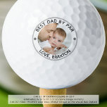 BEST DAD BY PAR Photo Personalized Golf Balls<br><div class="desc">Create a custom, personalized photo golf ball set of 3 or 12 with the editable title BEST DAD BY PAR and your message in your choice of colors (shown in silver or gray) for a special golf-enthusiast father as a birthday, Father's Day or holiday gift. Each ball will have the...</div>