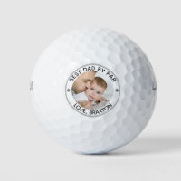 BEST DAD BY PAR Photo Personalized Golf Balls