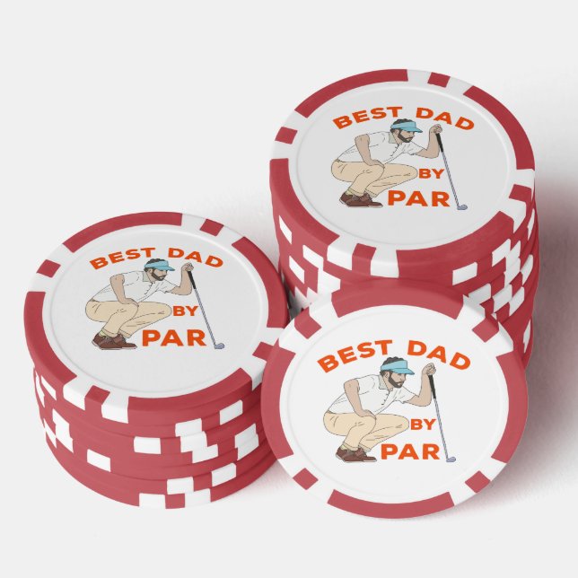 Best Dad By Par Poker Chips (Stack)